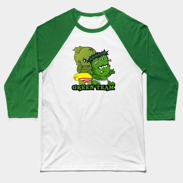 Green Team Baseball T-Shirt by TinyTerrors